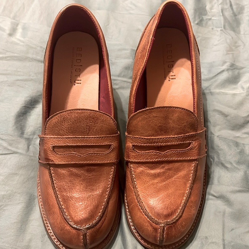 BED STU Genuine Unique Imperfect Leather penny loafers size 9